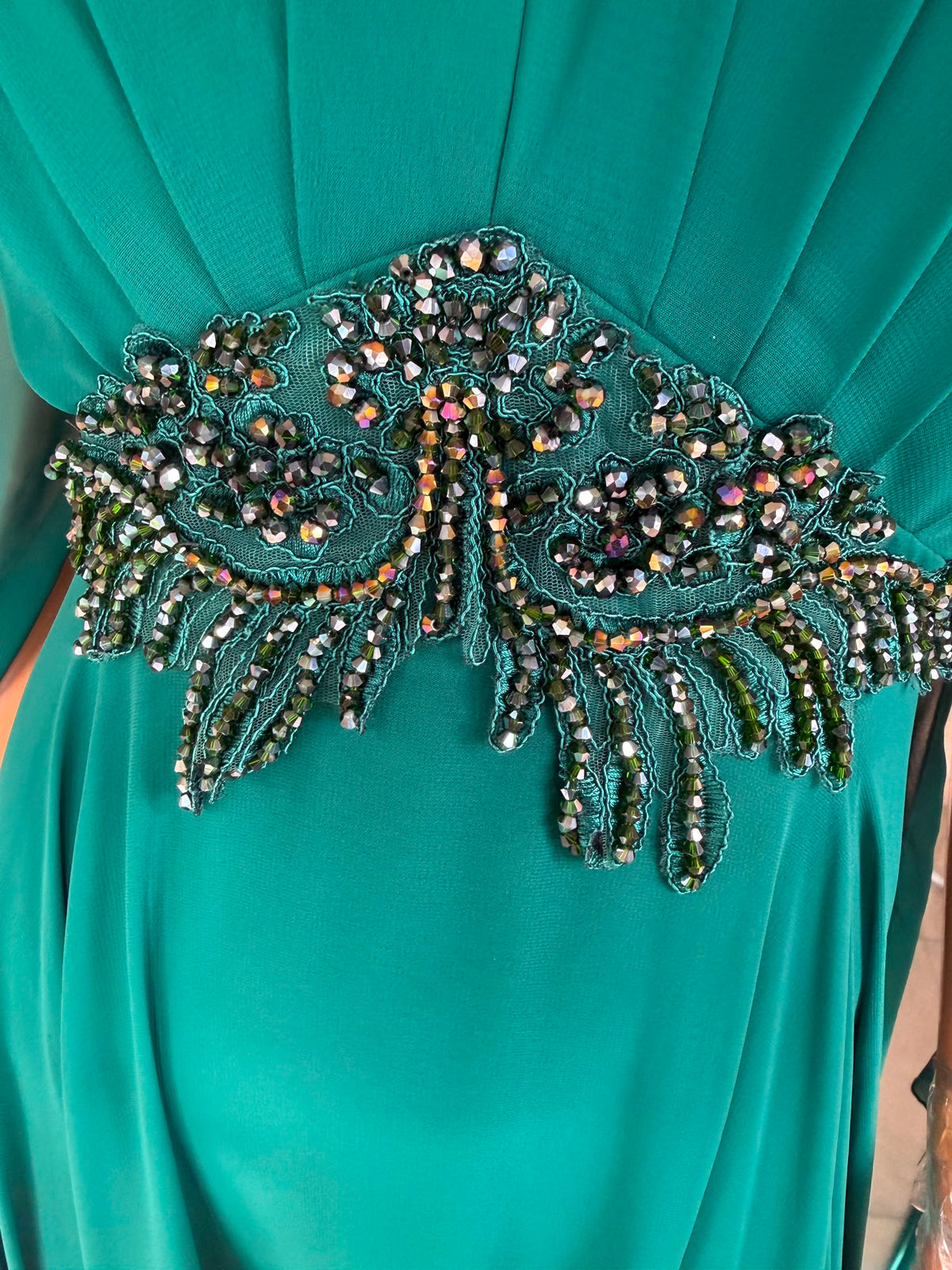 ✨ Rochie lungă elegantă din voal  culoarea verde ✨